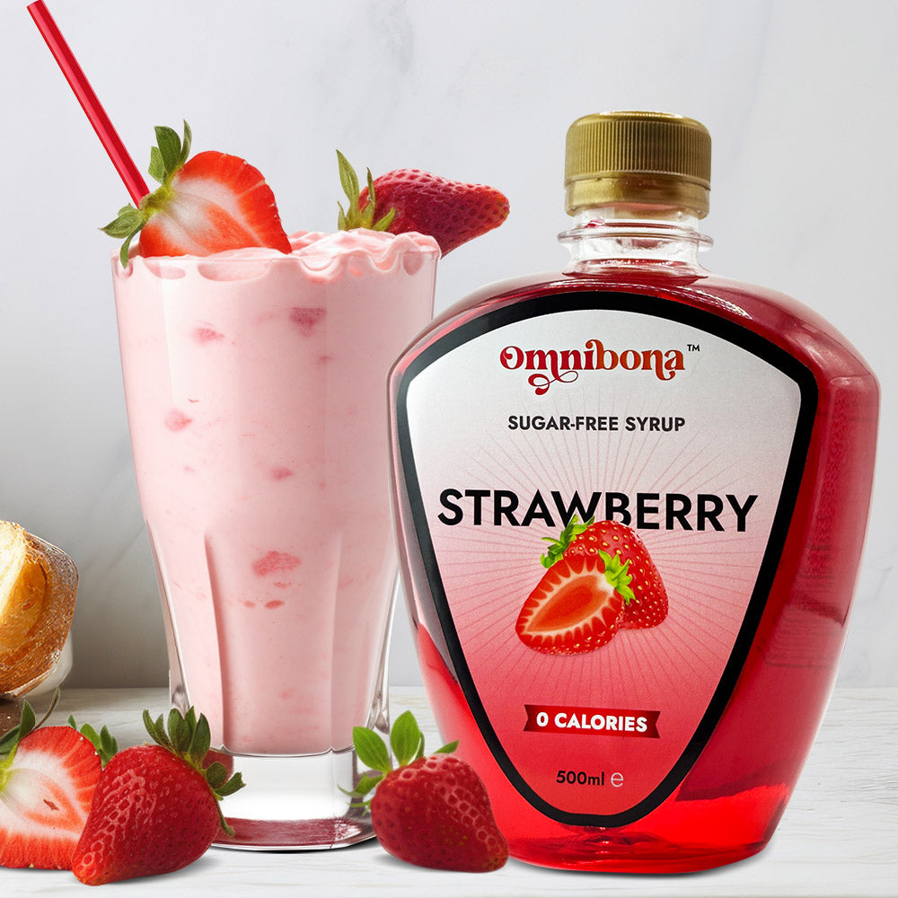 Sugar-Free Strawberry Syrup & Strawberry Milkshake